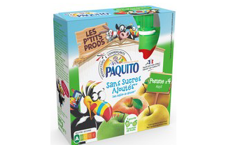 PAQUITO GOURDES POMMES S/SUCRES AJOUTES 4X90GR