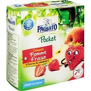 Paquito Compote Gourde Pomme Fraise